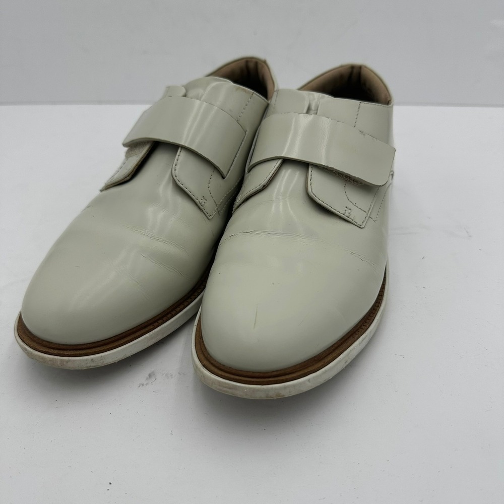 Cole Haan Grand Evolution Womens Preppy Leather Oxford Shoes Sz 7 Scandi Cream
